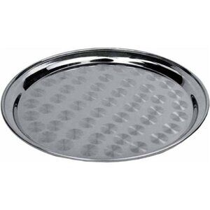 Stainless Steel Serving Tray Round 16 Inch Bar Drink Kitchen Dishwasher Safe